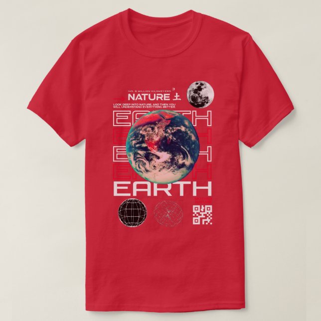 Earth Streetwear Design T Shirt (Design framsida)