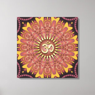 Earth Sunshine Aum New Age Wrapped Canvas