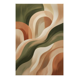 Earth Terracotta Abstract Wall Art Photo Print Fototryck