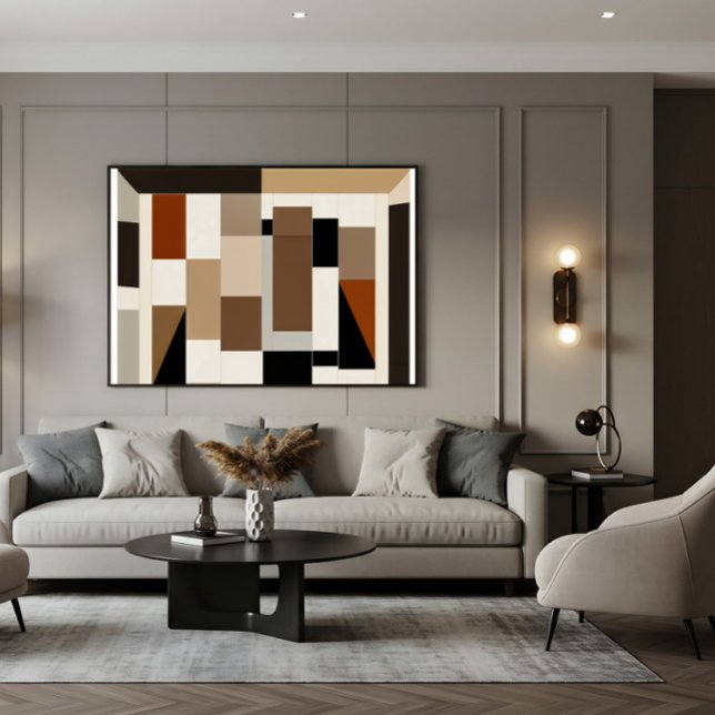 Earth Tone Art Mid-Century Modern Canvastryck (Skapare uppladdad)