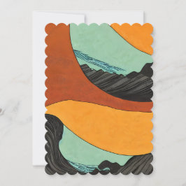 Earth Tone Beach Inked -> Jordtonad strand bläckad Inbjudningar