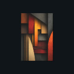 Earth Tone Geometric Layers Abstract Canvastryck<br><div class="desc">Overlapping geometric forms in deep charcoal, terracotta, burnt sienna, golden mustard, and soft ochre create a richly textured abstract composition. Sharp edges and subtle concrete-like grain give the shapes depth and tactile realism, while the warm, earthy palette evokes desert rock, aged architecture, layered emotion, and grounded strength. The design balances...</div>
