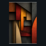 Earth Tone Geometric Layers Abstract Poster<br><div class="desc">Overlapping geometric forms in deep charcoal, terracotta, burnt sienna, golden mustard, and soft ochre create a richly textured abstract composition. Sharp edges and subtle concrete-like grain give the shapes depth and tactile realism, while the warm, earthy palette evokes desert rock, aged architecture, layered emotion, and grounded strength. The design balances...</div>