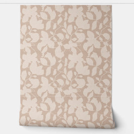 Earth Tone Magnolia sand beige blommigt mono