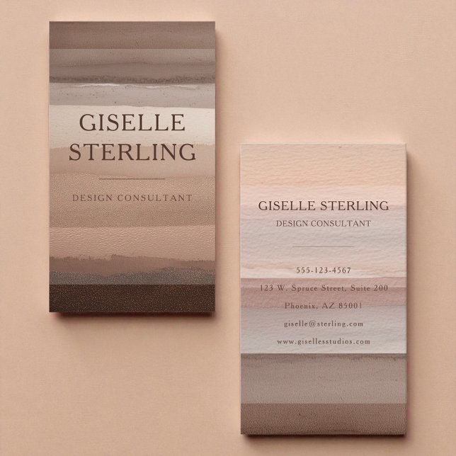 Earth Tone Modern Boho Visitkort (Skapare uppladdad)