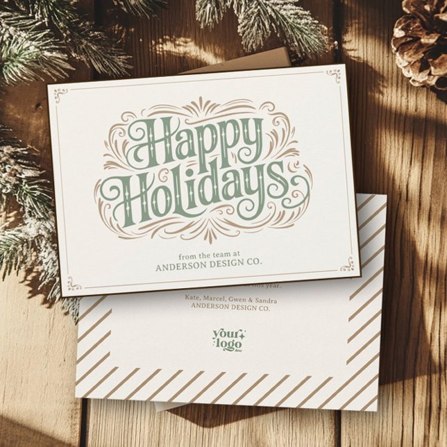 Earth Tone Modern Typography Small Business Logoty Julkort (Skapare uppladdad)
