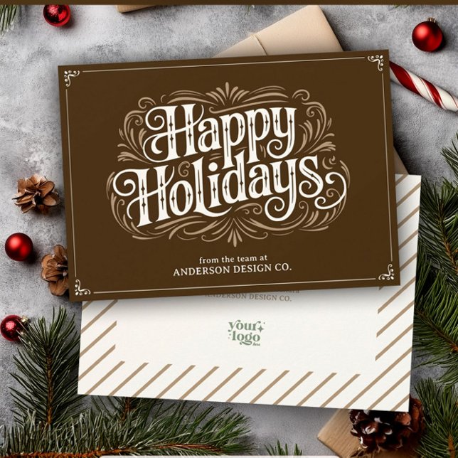 Earth Tone Modern Typography Small Business Logoty Julkort (Skapare uppladdad)