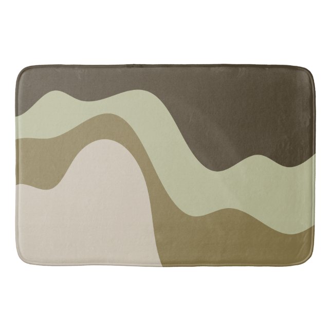 Earth Tone Vinkarare Abstrakt Art Bath Mat Badrumsmatta (Framsidan)