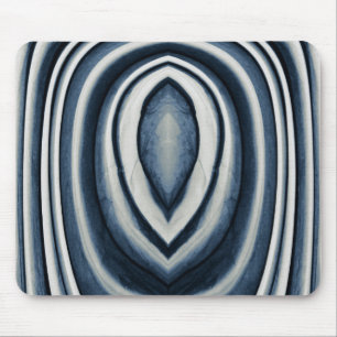 Earth Toned Blue Abstrakt Mönster Musmatta
