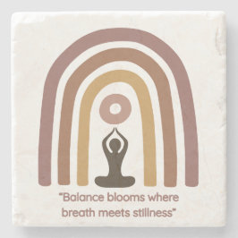 Earth-Toned Mindfulness Rainbow Yoga Design Stenunderlägg