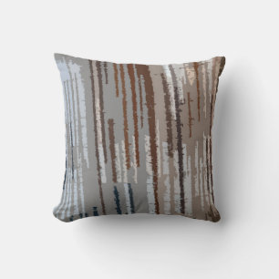 Earth Toned Multicolor Rand Mönster Kudde