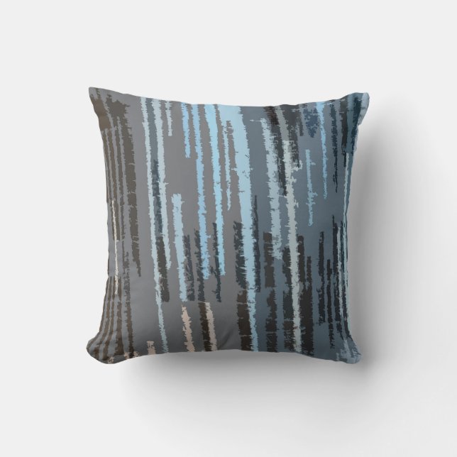 Earth Toned Multicolor Rand Mönster Kudde (Framsida)