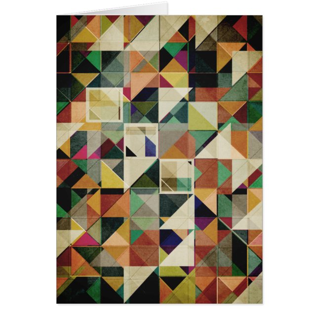 Earth Tones-Abstrakt Hälsningskort (Framsidan)