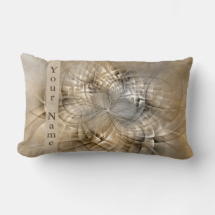 Earth Tones Abstrakt Modern Fractal Art Namn Lumbarkudde