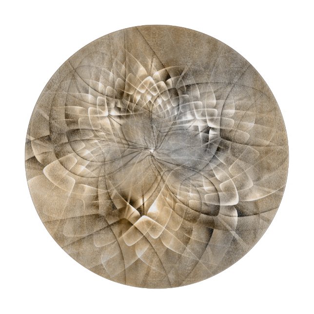Earth Tones Abstrakt Modern Fractal Art Struktur (Framsidan)