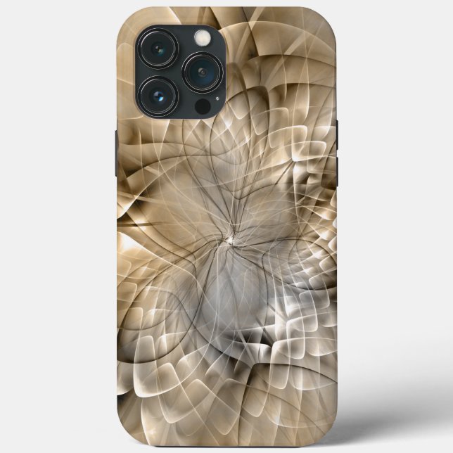 Earth Tones Abstrakt Modern Fractal Art Struktur (Baksida)
