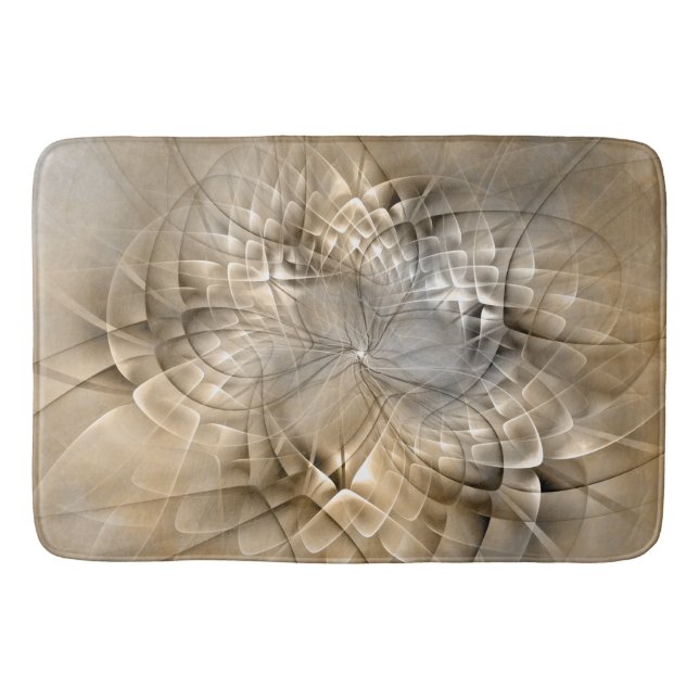 Earth Tones Abstrakt Modern Fractal Art Struktur Badrumsmatta (Framsidan)