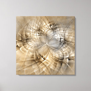 Earth Tones Abstrakt Modern Fractal Art Struktur Canvastryck