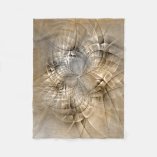 Earth Tones Abstrakt Modern Fractal Art Struktur Fleecefilt