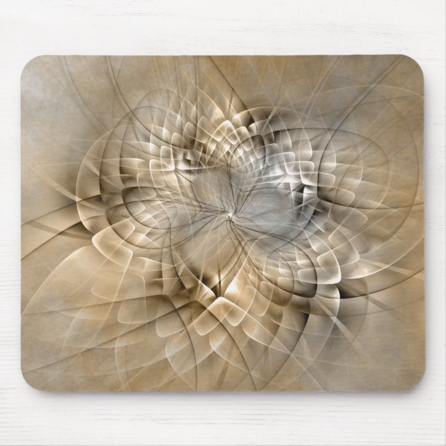 Earth Tones Abstrakt Modern Fractal Art Struktur Musmatta (Framsidan)