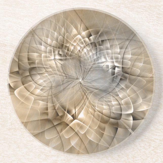 Earth Tones Abstrakt Modern Fractal Art Struktur Underlägg (Framsidan)