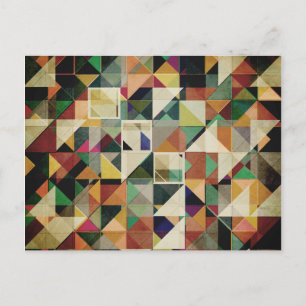 Earth Tones Abstrakt Vykort