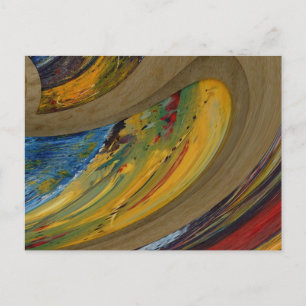 Earth Tones Abstrakt Vykort