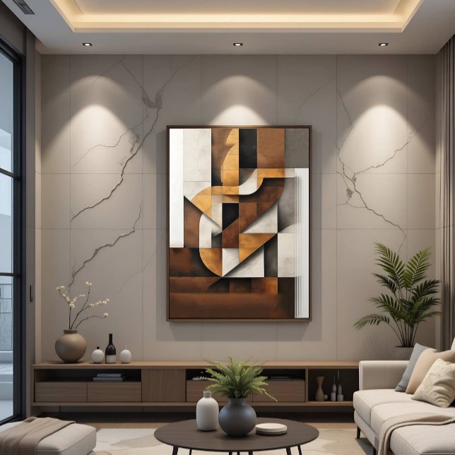 Earth Tones and Collage Canvastryck (Skapare uppladdad)