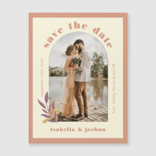 Earth Tones Arch Modern Photo Save Date