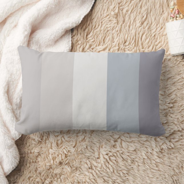 Earth Tones Blue Hues Stripe Lumbar Dekorativ kudd Lumbarkudde (Filt)