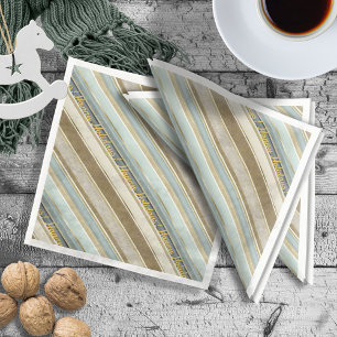Earth Tones Guld jul Mönster#28 ID1009 Pappersservett