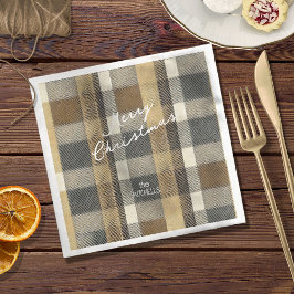 Earth Tones Guld jul Mönster#7 ID1009 Pappersservett