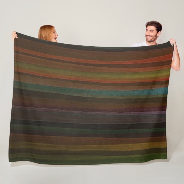 Earth Tones Rand Fleece Blanket (På plats)