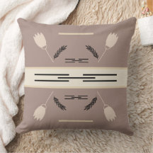 Earth Tones Rustic Geometric Dekorativ kudde