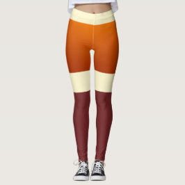 Earth Tones, solnedgångskonstruktion med hög socke Leggings