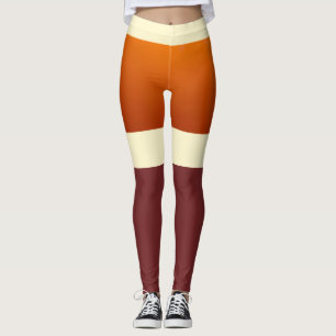Earth Tones, solnedgångskonstruktion med hög socke Leggings