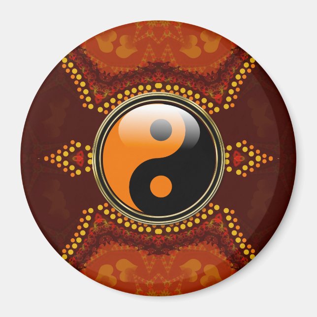 Earth Tribal New Age Yin Yang Magnet (Framsidan)