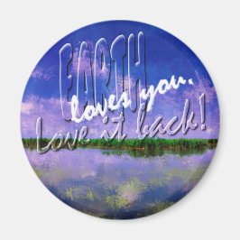 Earth Vår Home Blue Summer Himlar och Vatten Magnet