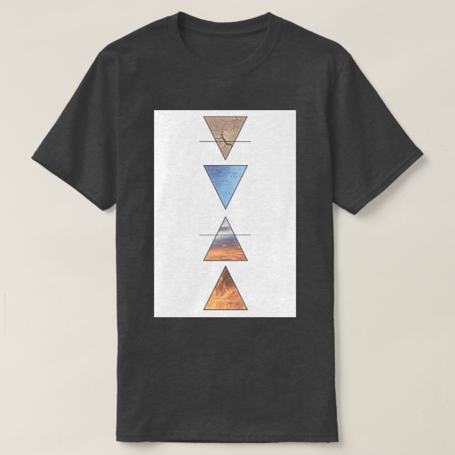 Earth Vatten Luft Fire T Shirt (Design framsida)