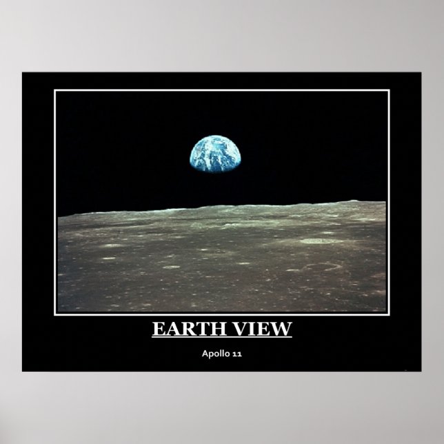 Earth View Apollo 11 Poster (Framsidan)