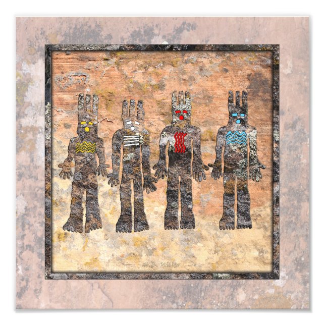 Earth Vind Fire och Vatten Fototryck (Framsidan)