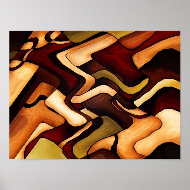 Earth Weave Bra Abstrakt Digital Poster (Framsidan)