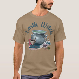 Earth Witch Herbalist Grönt Witch Witchcraft Vegan T Shirt