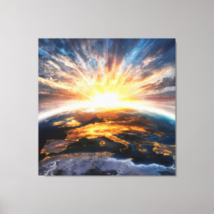 *~* Earth World Light Celestial Cosmos AP70 Canvastryck