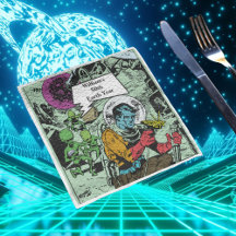 Earth Years Birthday Sci-Fi vintage tecknad scienc