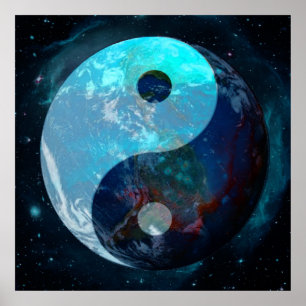 Earth Yin Yang Poster