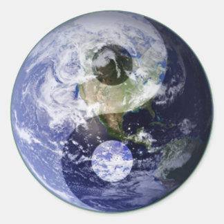 Earth Yin ・ Yang Runt Klistermärke