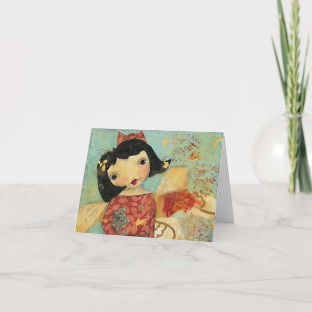 Eartha and the Angel, Blank Note Card Kort (Framsida)
