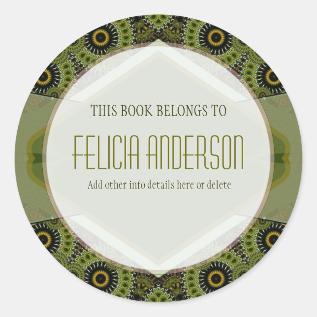 Earthalia v2: Etikett för rundbokad platta (Framsida)