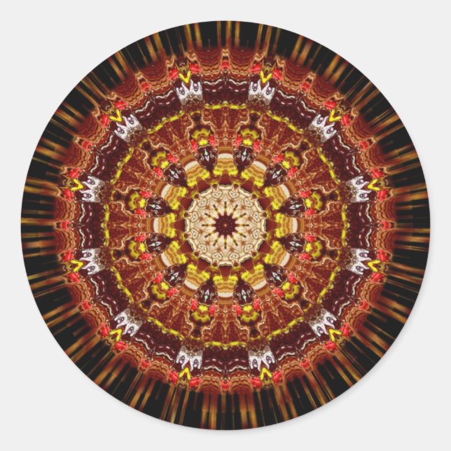 EarthBurst Sticker Runt Klistermärke (Framsida)